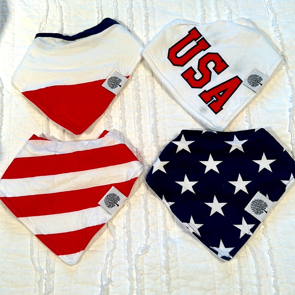 Parker baby Co, Fourth of July bandanna bibs